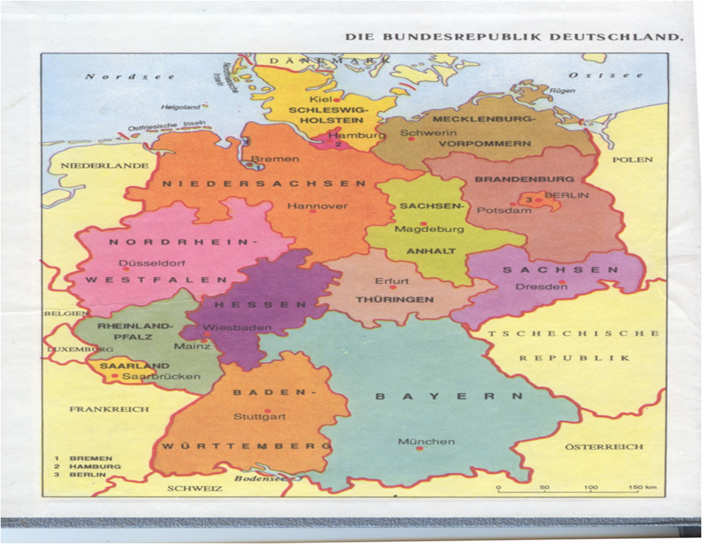 Немецкий язык на карте. Карта Германии для урока немецкого языка. Карта Германии на немецком языке. Карта из немецкого из учебника.